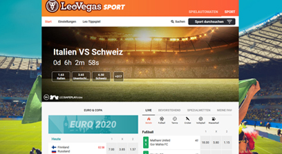 LeoVegas Webseite